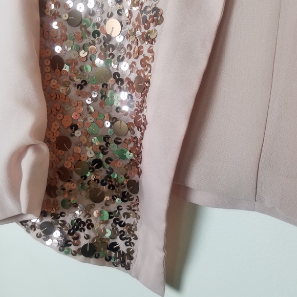 Gap - Blush Pink Sequined-Front Open Front Coverup - Picture 5 of 8